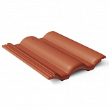 Цементно-песчаная черепица рядовая, Таунус, Красный, Braas